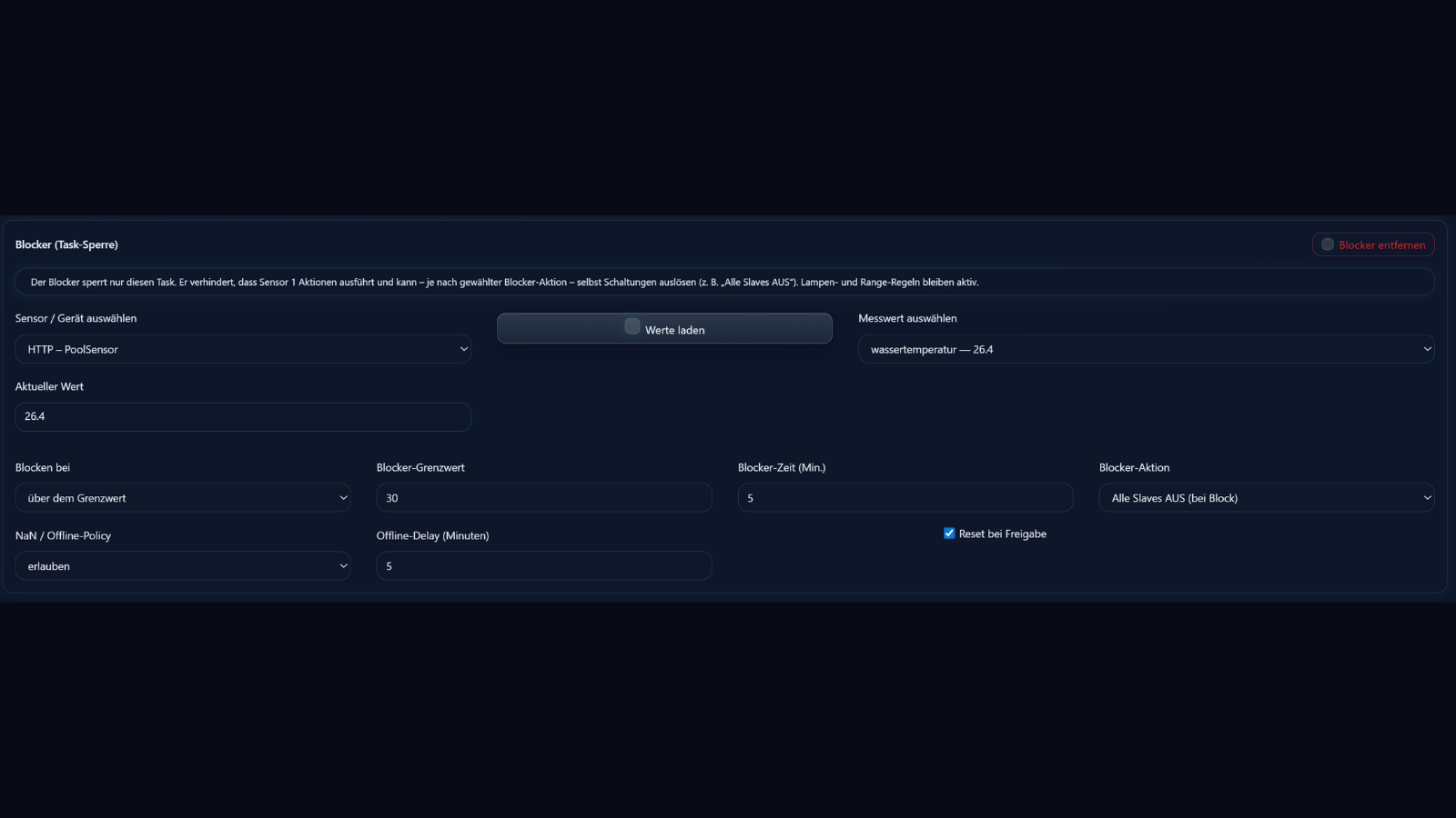 Optionaler Blocker für Task-Sperren in einer Automation