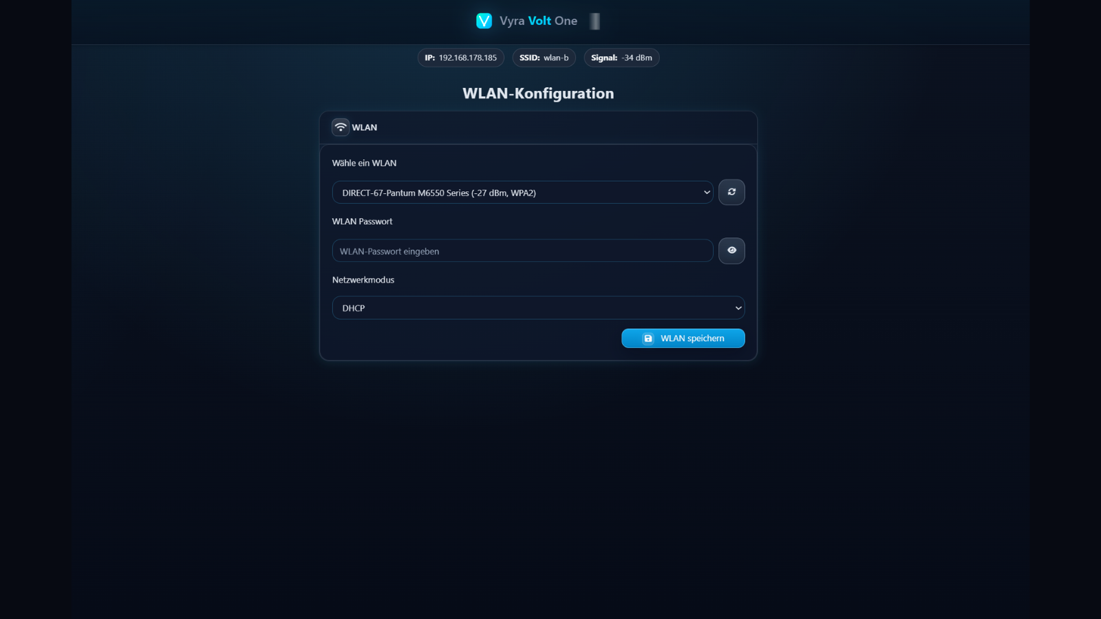 Netzwerk- und WLAN-Einstellungen